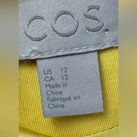 COS Women’s The Yellow Dress Size 12 - Picture 15 of 16